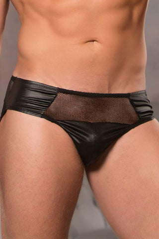 Devilish Black Fishnet Briefs in S-M