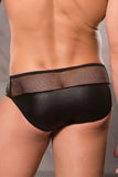 Devilish Black Fishnet Briefs in L-XL