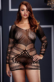 Longsleeve Lace Mini Dress in OSXL