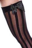 Black Striped Thigh Highs in OSXL