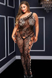 Off Shoulder Cage Net Bodystocking in OSXL