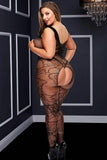 Filigree Lace Crotchless Bodystocking in OSXL