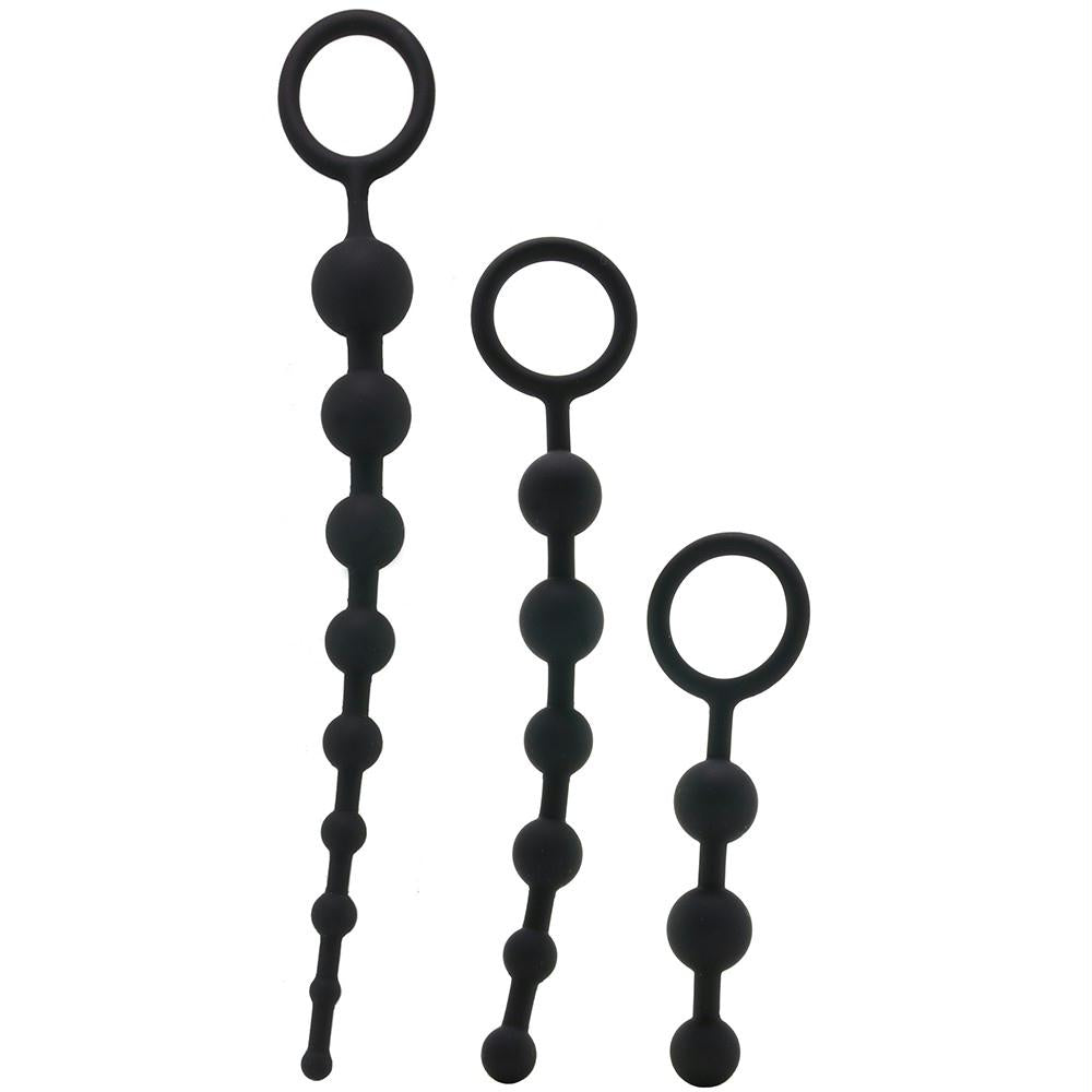Backdoor Buddies Anal Beads Training Kit in Black
