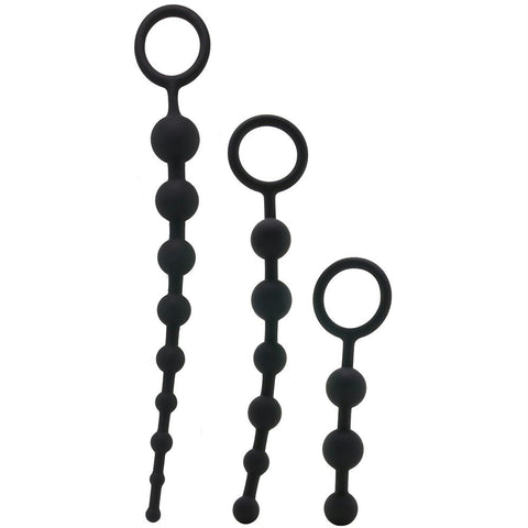 Backdoor Buddies Anal Beads Training Kit in Black