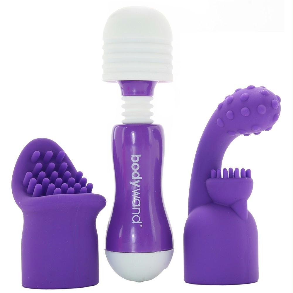 Mini Massager Set with 2 Attachments in Purple