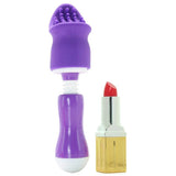 Mini Massager Set with 2 Attachments in Purple