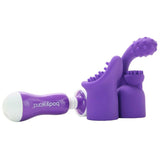 Mini Massager Set with 2 Attachments in Purple