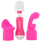 Mini Massager Set with 2 Attachments in Pink