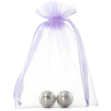 Metallic Weighted Steel Orgasm Balls in Silver
