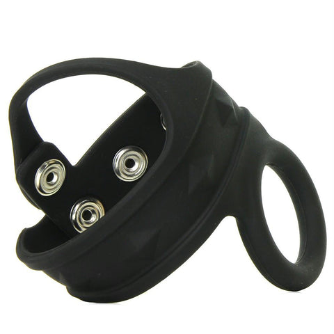 Silicone Tri-Snap Ball Spreader in Black