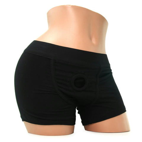 Packer Gear Black Boxer Brief Harness in XS-S