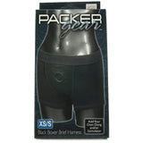 Packer Gear Black Boxer Brief Harness in XS-S
