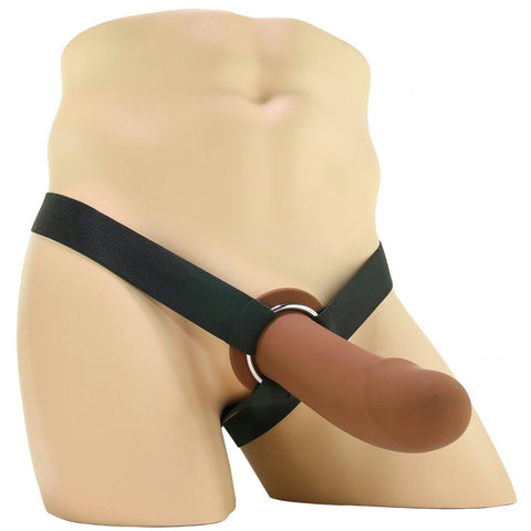 PPA Hollow Silicone Strap-On with Jock Strap in Brown