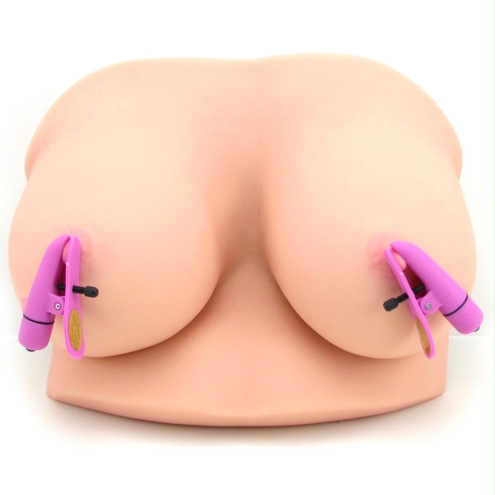 Nipplettes Vibrating Nipple Clamps in Pink demo-sextoydroshoppingUSA Nipplettes Vibrating Nipple Clamps in Pink demo-sextoydroshoppingUSA