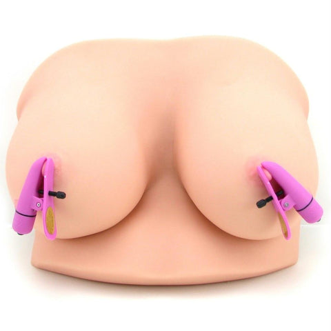 Nipplettes Vibrating Nipple Clamps in Pink