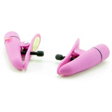 Nipplettes Vibrating Nipple Clamps in Pink