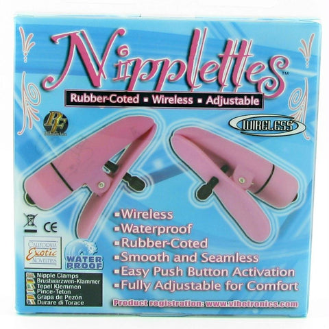 Nipplettes Vibrating Nipple Clamps in Pink demo-sextoydroshoppingUSA Nipplettes Vibrating Nipple Clamps in Pink demo-sextoydroshoppingUSA