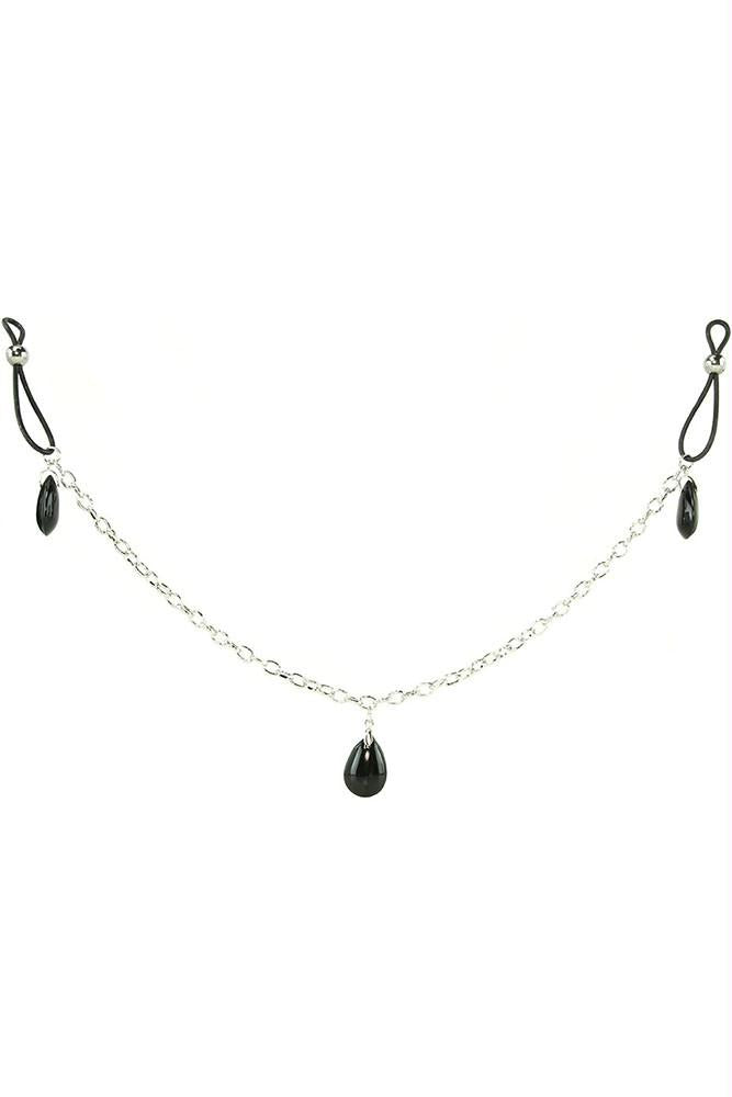 nipple play Non-Piercing Nipple Chain in Onyx