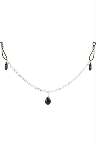 nipple play Non-Piercing Nipple Chain in Onyx