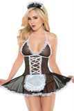 French Maid Babydoll & Headpiece in OS