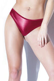 Forever Matte Merlot Wetlook Thong in OS