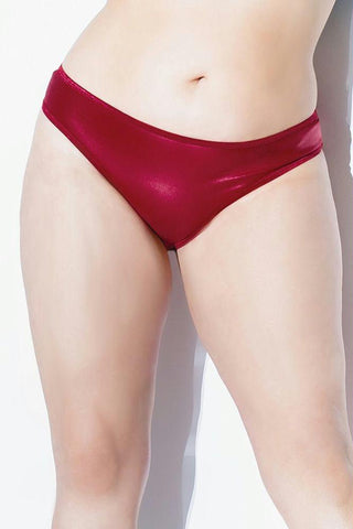 Forever Matte Merlot Wetlook Thong in OSXL