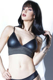 Forever Matte Elastic Wetlook Bra in OS