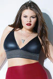 Forever Matte Elastic Wetlook Bra in OSXL
