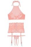 J'Adore Creamsicle Halter, Garter & G-String in OS