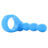 Platinum Silicone The Double Dip 2 Cock Ring Plug in Blue