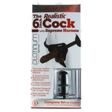 Vac-U-Lock Supreme Harness with 6" Cock in Black