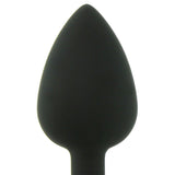 Booty Bling Small Jeweled Silicone Plug in Black-Pink
