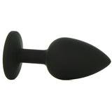 Booty Bling Small Jeweled Silicone Plug in Black-Purple