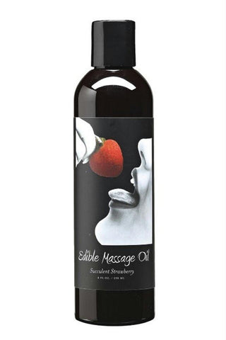 Edible Massage Oil 8oz-236ml in Strawberry