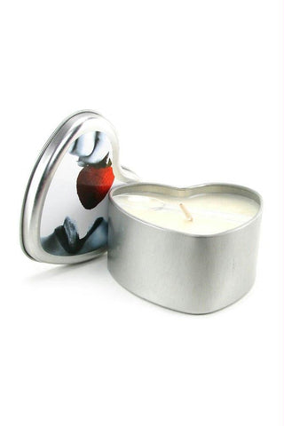 Edible Massage Oil Heart Candle 4.7oz-133g in Strawberry