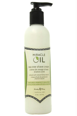 Miracle Oil Tea Tree Shave Cream in 8oz-227g