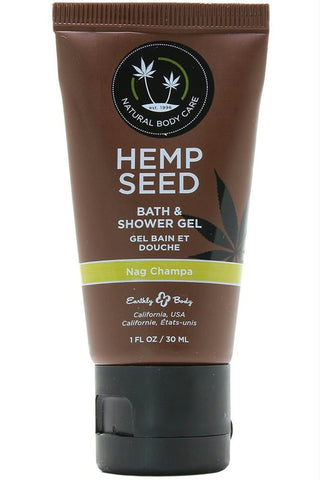 Nag Champa Hemp Seed Bath & Shower Gel in 1oz-30ml