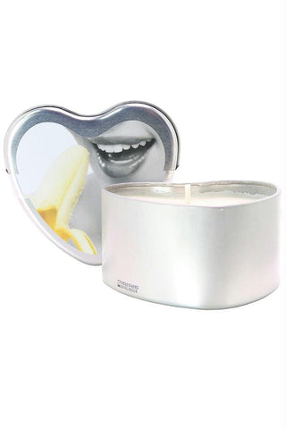 3-in-1 Edible Heart Candle 4oz-113g in Banana