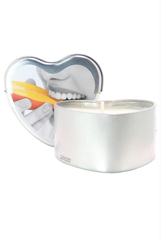 3-in-1 Edible Heart Candle 4oz-113g in Mango