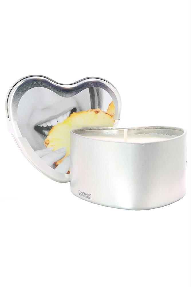 3-in-1 Edible Heart Candle 4oz-113g in Pineapple