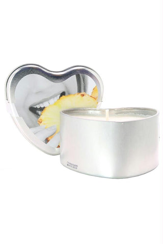 3-in-1 Edible Heart Candle 4oz-113g in Pineapple