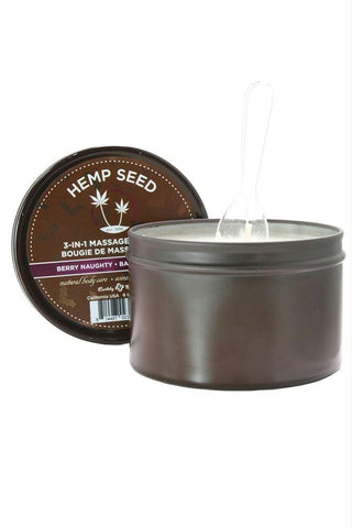 3-in-1 Massage Candle 6oz-170g in Berry Naughty
