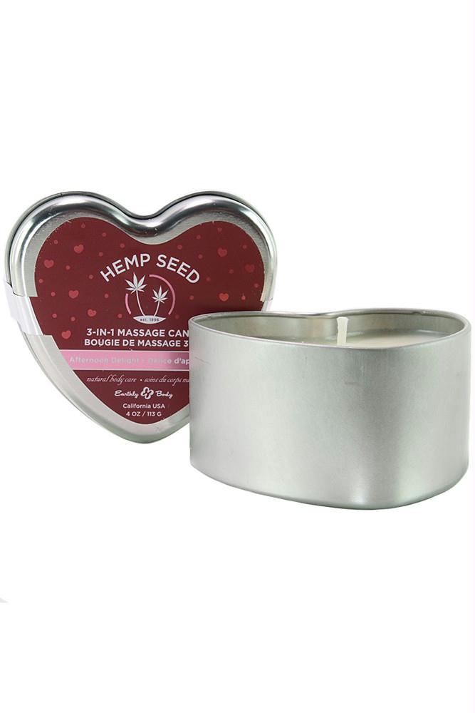 3-in-1 Massage Heart Candle 4oz-113g in Afternoon Delight