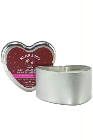 3-in-1 Massage Heart Candle 4oz-113g in Private Party