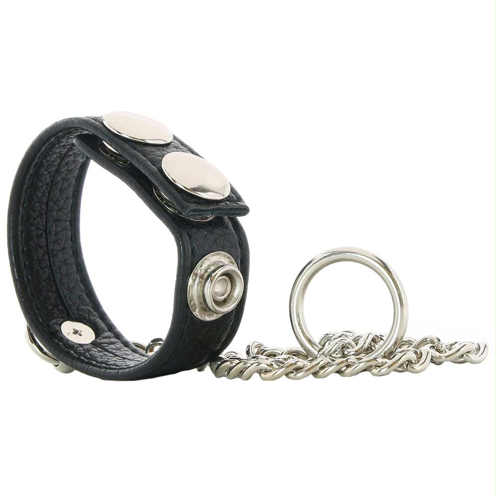 Snap Cock Ring with Leash