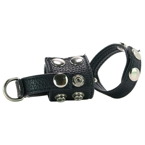 Cock Ring with 1.5" Ball Stretcher & Weight Ring