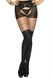 Diamond Top Crotchless Pantyhose in OSXL