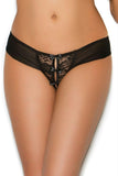 Let it Bow Black Crotchless Panty in OS