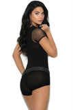 Black Rocker Romper in OS