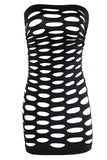 Black Pothole Tube Dress in OS